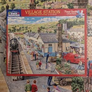White Mountain 1000 Piece Puzzle - Village Station